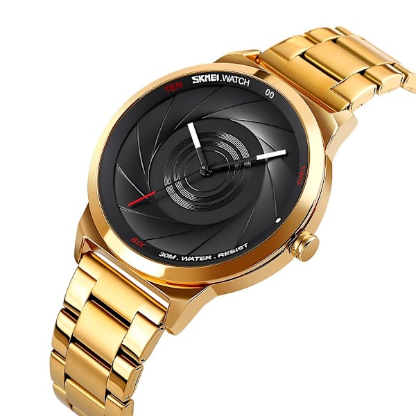 Skmei 9210 3d Surface Waterproof Quartz Watch Silver Blue Golden black