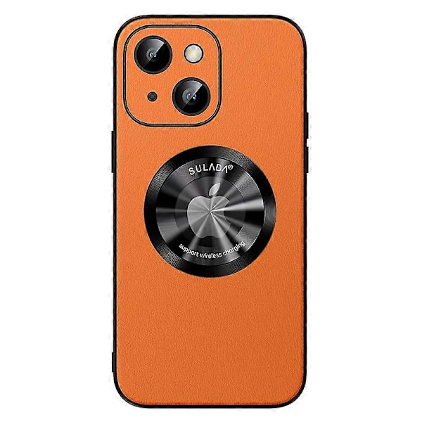 SULADA Magnetiskt Skal för iPhone 15 Plus Mikrofiberläder+TPU Stöttåligt Skydd Multicolor Style C