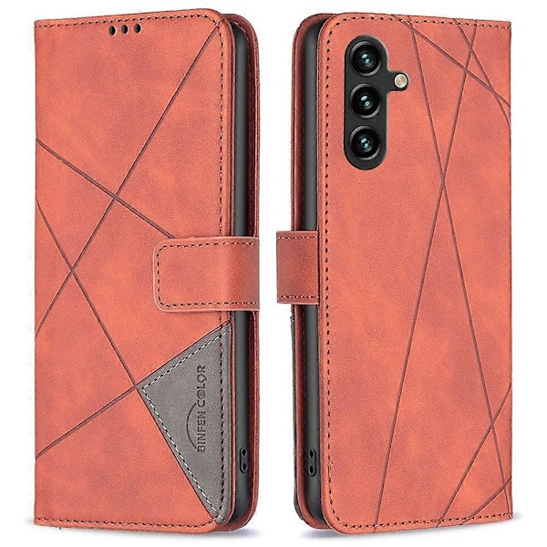 BINFEN COLOR BF05 Fodral för Samsung Galaxy A15 4G Präglat Plånboksfodral i Läder Multicolor Style E