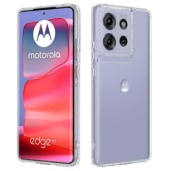 Transparent Telefonskal för Motorola Edge 50 5G TPU+Akryl Stötsäkert Baksidesskydd