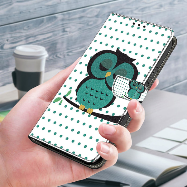 Plånbok Phone case För Motorola Moto G54 5g Case 3d Mönsterutskrift Läder Flip Cover Sleeping Owl