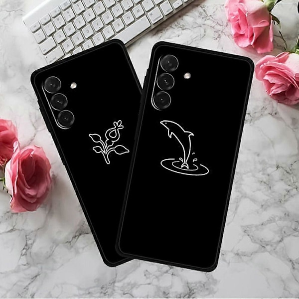 Linjekonstskal för Samsung Galaxy A26 5G, reptåligt mjukt TPU-telefonskal Multicolor Style H