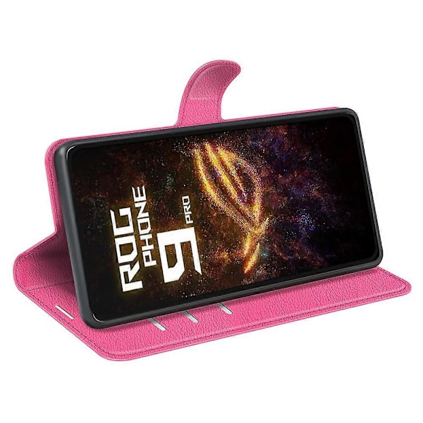 Til Asus ROG Phone 9 Pro 5G Etui Litchi Tekstur Stødsikkert Læder Wallet Telefon Cover Multicolor Rose