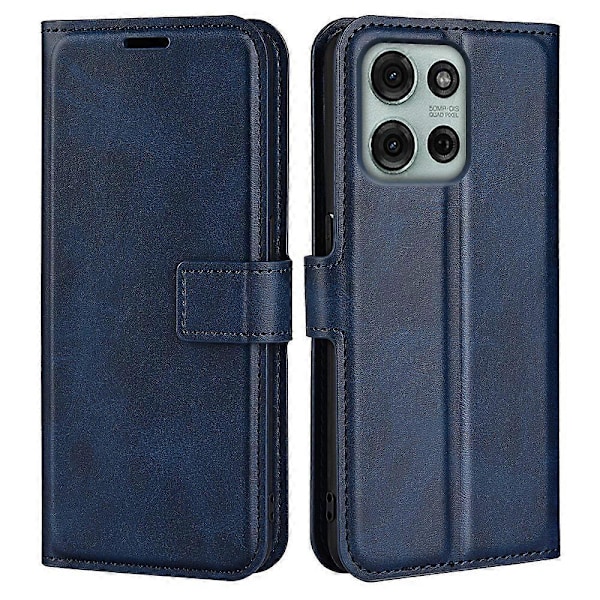 Til Motorola Moto G75 5G Stand Case Anti-Scratch Kalvetekstur Læder Telefon Cover Multicolor Style E