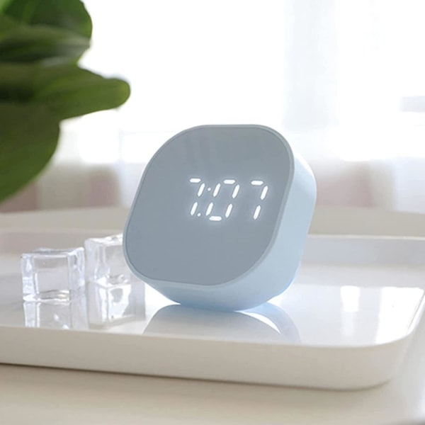 Luova Ajoitus Älykäs Pieni Herätyskello Mini Sarjakuva Digitaalinen Kello Opiskelijan Yöpöydän Elektroninen Kello Mint Green