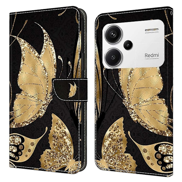 Læderetui til Xiaomi Redmi Note 13 Pro+ 5G med 3D kreativt mønsterdesign, flip-stand telefoncover Multicolor Style J