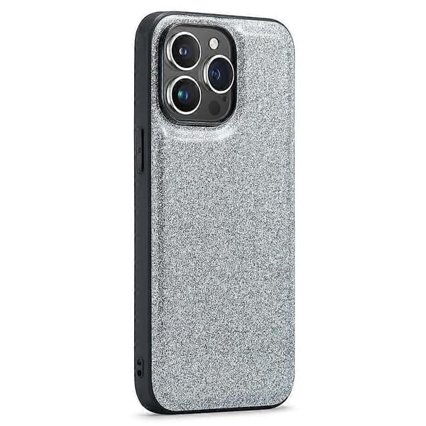 Glitter Bagside PU Læder+PC+TPU Telefon Cover til iPhone 14 Pro Max Multicolor Style B