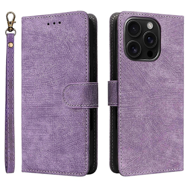 Plånboksfodral för iPhone 16 Pro Max med RFID-skydd, PU-läderfodral med ställ Multicolor Style C