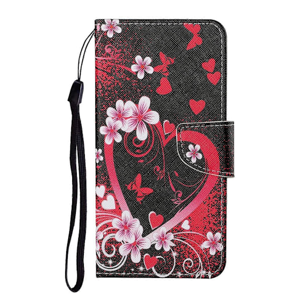 Farverigt mønsterprint PU læder telefonetui med stativ og rem til Samsung Galaxy A12 Multicolor Style H