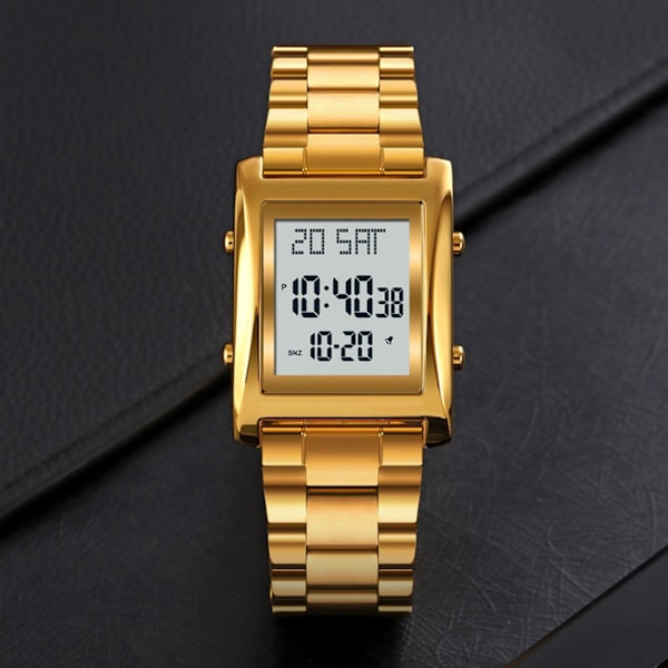 SKMEI Men's business sportklockor Countdown dubbel tid watch väckarklocka Kronografbord rose red