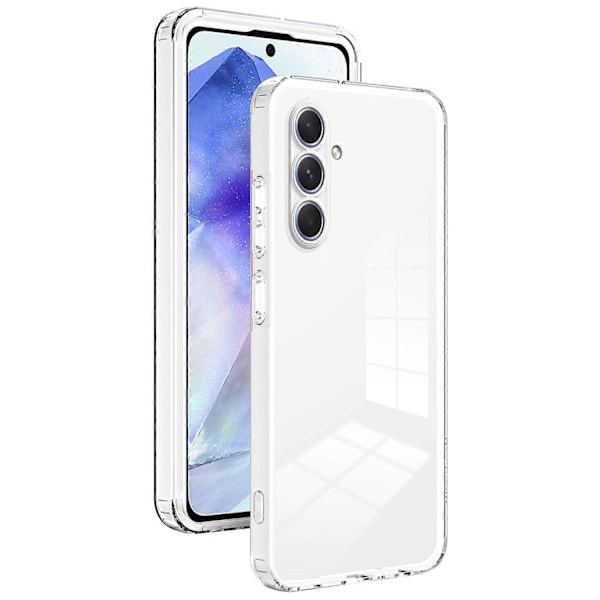 For Samsung Galaxy A55 5G Gjennomsiktig Deksel Støtsikker TPU+PC Telefon Shell Multicolor Style A