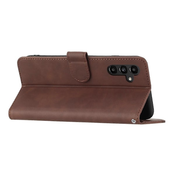 YX0030 PU Læder Wallet Case med Præget Stander Flip Telefon Cover til Samsung Galaxy S23 FE Multicolor Style C