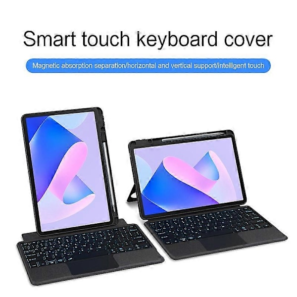 Huawei MatePad 11 (2023) Nahkakotelo + Bluetooth-näppäimistö taustavalolla ja kosketuslevyllä
