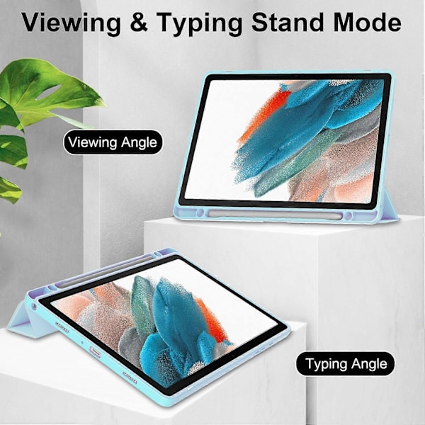 Kirkas takakansi Samsung Galaxy Tab A9+ PU+TPU+Akryyli tablettikotelolle kynäpaikalla Multicolor Style D