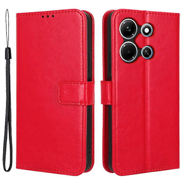 Til Infinix Note 30i 4G Anti-Dust Telefon Cover Wallet Stand PU Læder Flip Case Shell Multicolor Style D