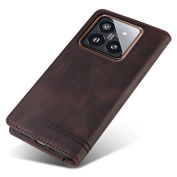 GQ.UTROBE 008 -sarja Xiaomi 14 Pro -kotelolle, folio-läppä, nahkainen suojakotelo Multicolor Style D