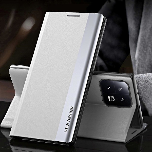 PU Læder Telefon Stand Case til Xiaomi 13 Pro 5G, Elektropletteret Anti-ridse Smartphone Cover Multicolor Style C