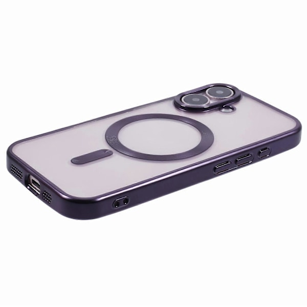 iPhone 16 Plus Kuori Mattapintainen Galvanointi Puhelinkuori Yhteensopiva MagSafe-kanssa Multicolor Dark Purple