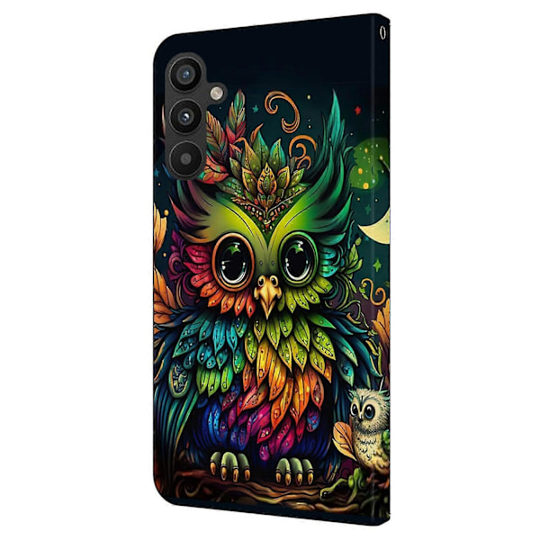 Skal för Samsung Galaxy A34 5G Mönstertryckt Skyddande Fodral TPU+PU Läder Flip Telefonfodral Multicolor Style L