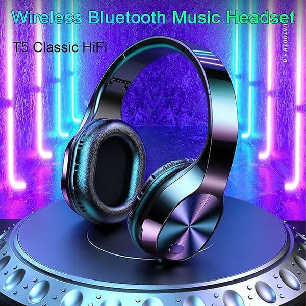 Headset hopfällbar stereo för Bluetooth 5.0-stöd