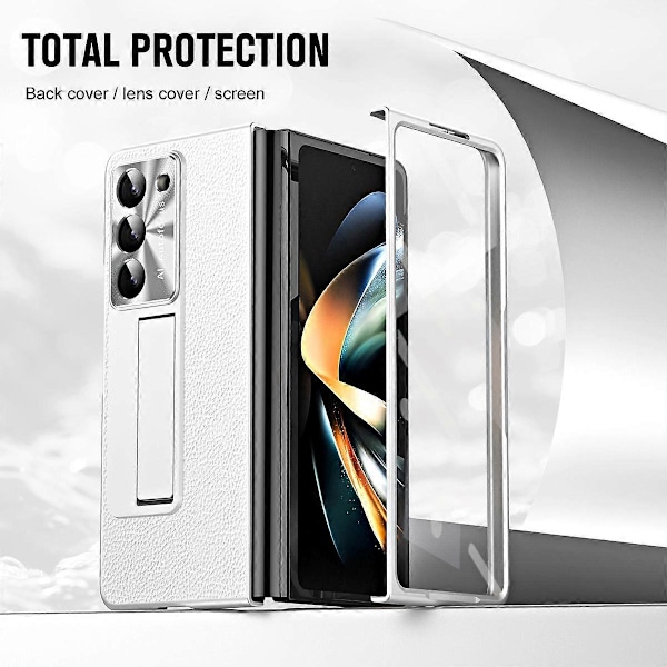 För Samsung Galaxy Z Fold5 5G Läder PC Fodral Stötsäkert Ställ Telefonskal Multicolor Style B