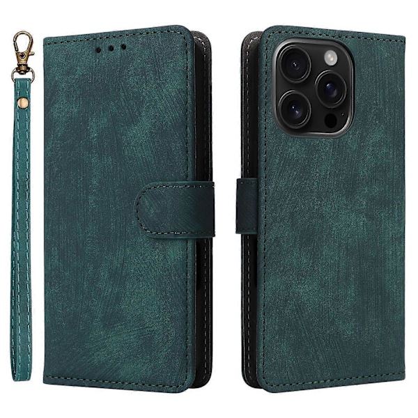 Pung etui til iPhone 16 Pro Max med RFID-blokering, PU læder cover med stativ Multicolor Style B