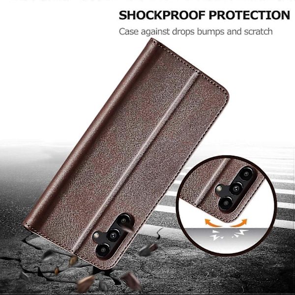 LC.IMEEKE Pung Etui til Samsung Galaxy S23 FE PU Læder Kalvetekstur Stand Flip Cover Multicolor Style B