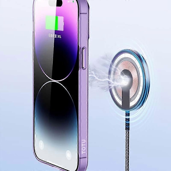 TOTU AA-194 iPhone 14 Plus -kotelo, jossa metalliseoslinssikehys ja MagSafe-yhteensopivuus Multicolor Style C