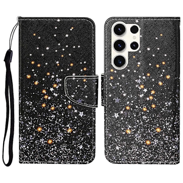 Fodral för Samsung Galaxy S25 Ultra med mönstertryck, skyddande läderfodral Multicolor Style C