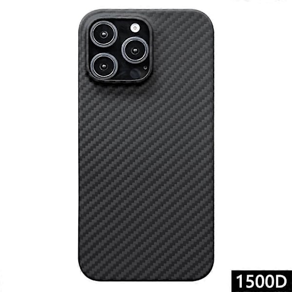 Skal för iPhone 16 Pro 1500D Grov Textur Aramidfiber Tunt Telefonskydd (Stort Linshål)