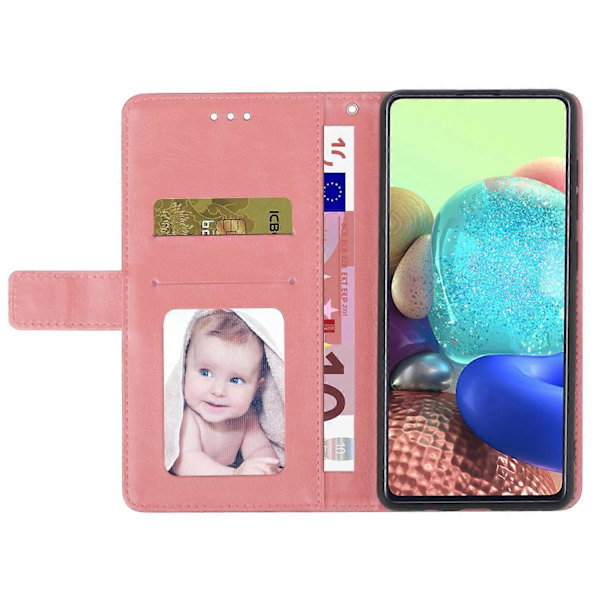 Til Samsung Galaxy A05 4G Etui Y-formet Linje Præget Læder Wallet Telefon Cover Multicolor Style D
