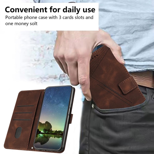 Cover för Realme 11 Pro 5g/11 Pro+ 5g, Imprint Plånbok Vikbart ställ Phone case med rem Brown