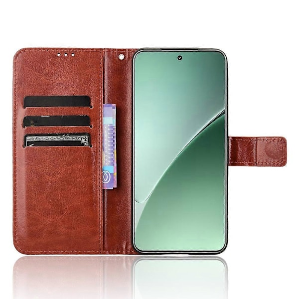 Til Xiaomi 15 Pro Etui Crazy Horse Tekstur PU Læder Telefon Wallet Cover Multicolor Style D