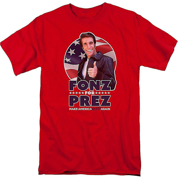 Fonz For Prez Happy Days T-paita Vaatteet M