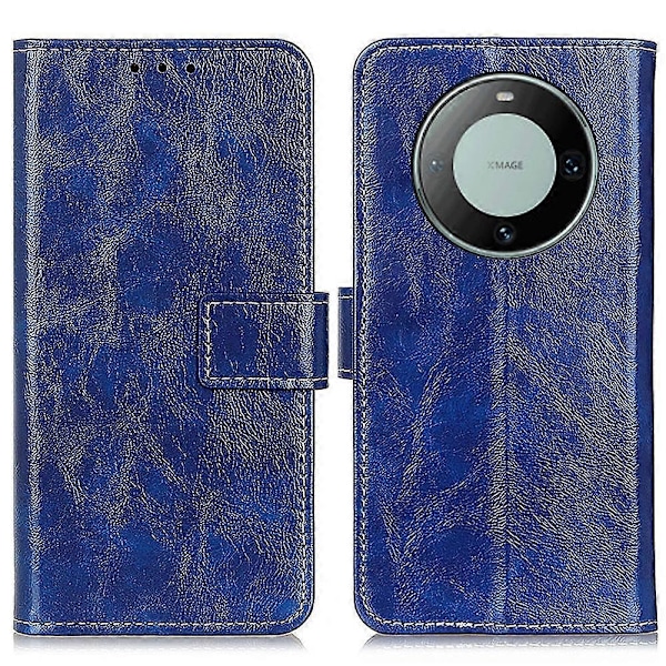 Til Huawei Mate 60 Retro Crazy Horse Tekstur PU Læder Shell Wallet Stand Telefon Cover Multicolor Style A