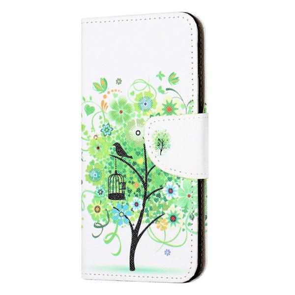 Til iPhone 15 Pro Max Mobiltelefon Etui Mønsterprint Læder Wallet Stand Telefon Cover Multicolor Style A