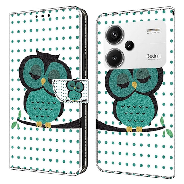 Xiaomi Redmi Note 13 Pro+ 5G Nahkakotelo 3D Luova Kuvio Design Käännettävä Jalusta Puhelinkotelo Multicolor Style L