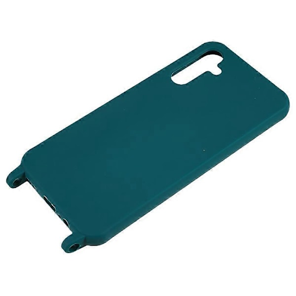 Samsung Galaxy A05s 4G takakansi, matta TPU-kotelo pitkällä kaulanauhalla Multicolor Dark Green