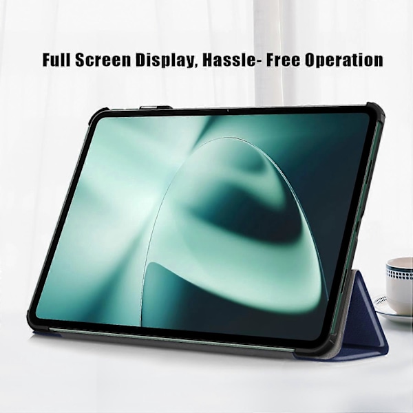 Läderfodral för OnePlus Pad/Oppo Pad 2, vikbart stativ, automatisk väckning/viloläge Multicolor Style B