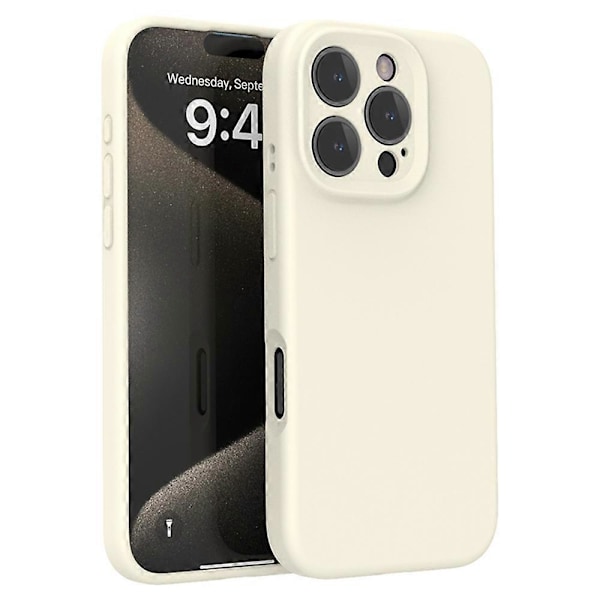 Skal för iPhone 16 Pro Max PC+Flytande Silikon Skyddande Mobilskal med Mikrofiberfoder Multicolor Style E