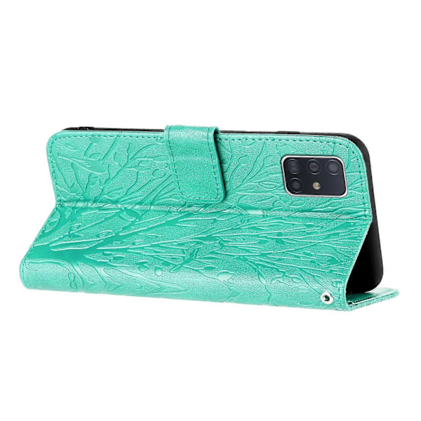 Til Samsung Galaxy A71 4G SM-A715 Læder Etui Wallet Stand Præget Telefon Cover Multicolor Style B