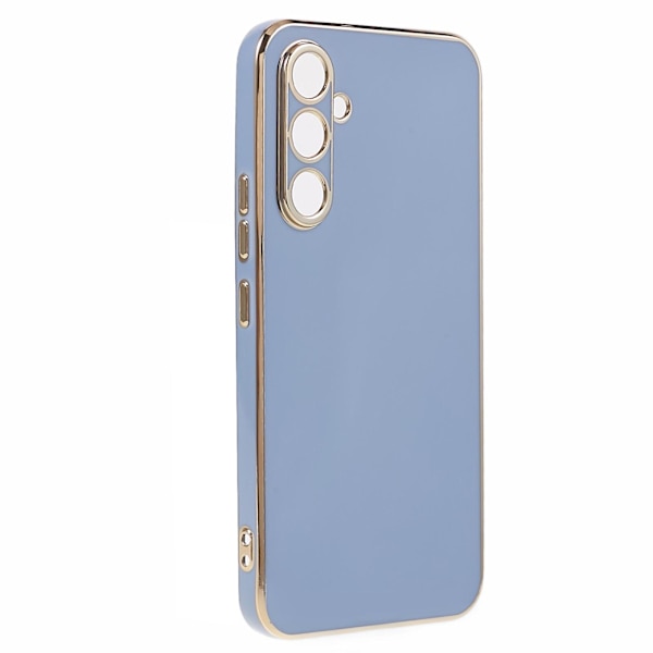 Mjukt Tpu- case för Samsung Galaxy S23 Fe, glänsande 6d galvaniseringstelefon skyddande cover Blue