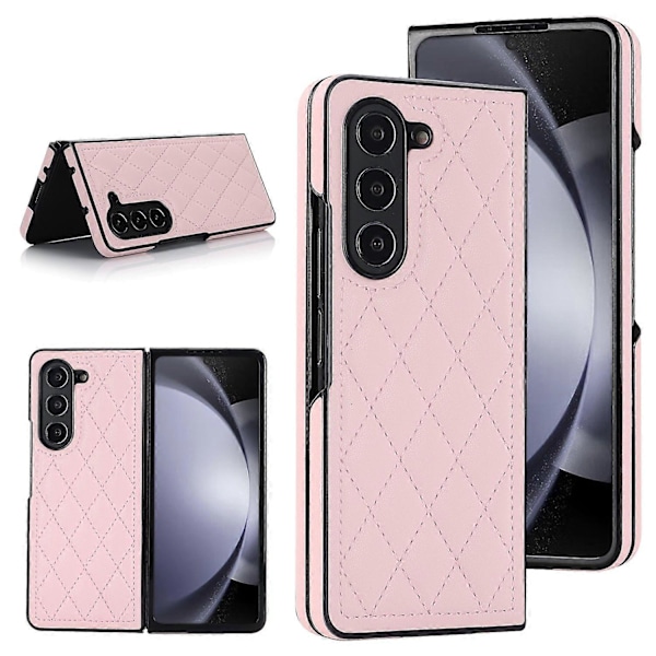 ZD04 Sydd Rombgitter Telefonskal för Samsung Galaxy Z Fold5 5G Anti-Repor PU+PC Skydd Multicolor Style D