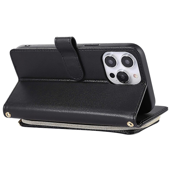 Plånboksfodral för iPhone 14 Pro Max Folio PU Läder Ställ Rombmönstrat Telefonskal med Handrem Multicolor Style C