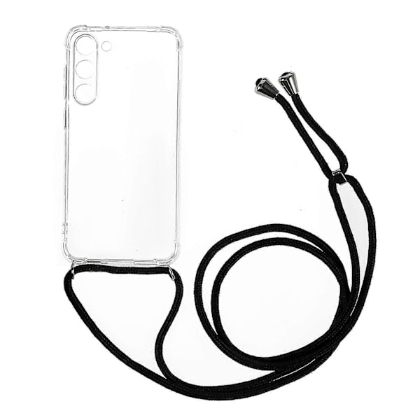 Til Samsung Galaxy S23+ Gennemsigtigt Blødt TPU Cover Fire Hjørne Telefon Bagside Cover med Snøre