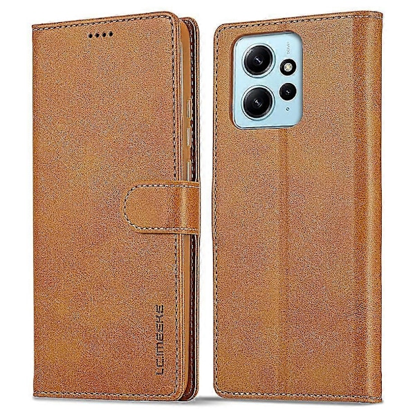 LC.IMEEKE Xiaomi Redmi Note 12 4G puhelinlompakkokotelo vasikannahkajäljitelmällä PU-nahkaa, jalustalla Multicolor Style C