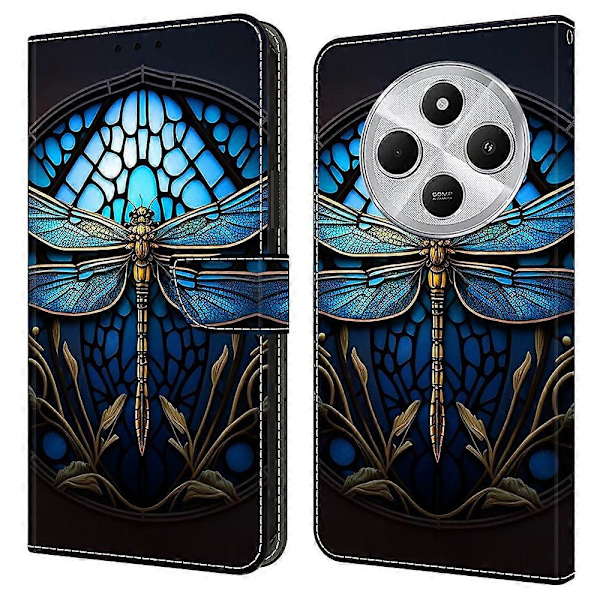 TPU+PU Läder Flip Fodral För Xiaomi Redmi 14C 4G/14R 5G/Poco C75 4G Mönstertryckt Multicolor Style H