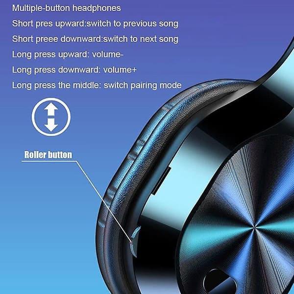 Headset hopfällbar stereo för Bluetooth 5.0-stöd