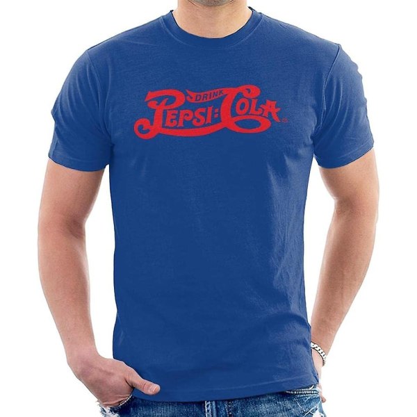 Pepsi Cola 1906 Drink Logo T-shirt herr - vuxen, 3xl Royal Blue L