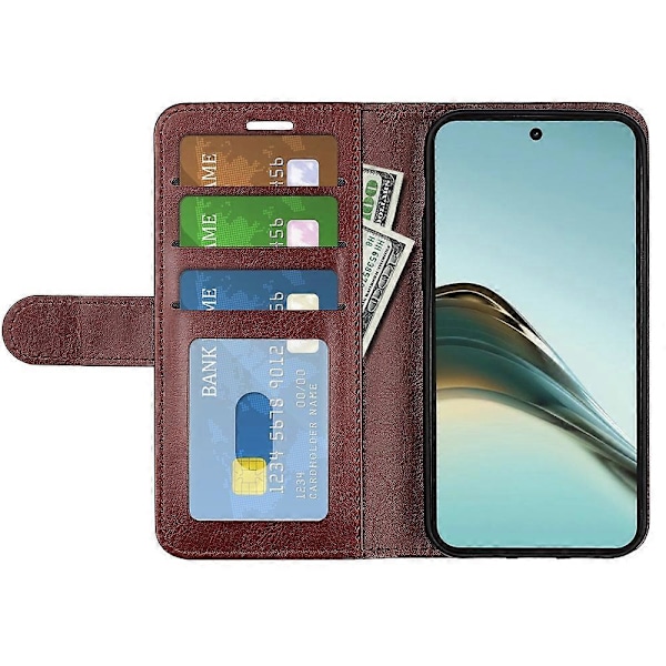 Realme 13 Pro 5G -lompakkokotelo, Crazy Horse -kuvioitu nahkainen puhelinkotelo jalustalla Multicolor Style C
